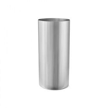 Georg Jensen Bernadotte Vase large, Blankt stål