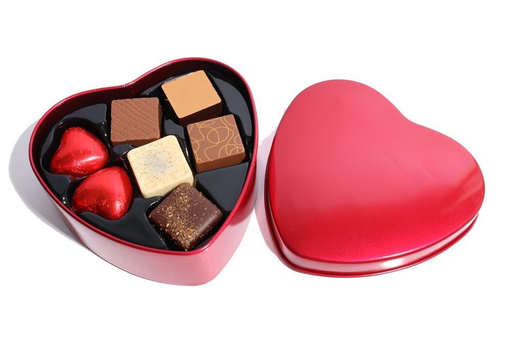 Firmagave Chokolade I R d Hjerte ske Www royalluxus dk