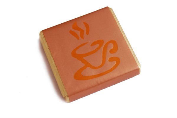 Flødechokolade med \'\'Kaffekop\'\' logo