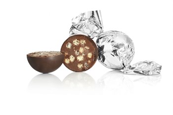 Fyldt Cocoture chokoladekugle, sølv