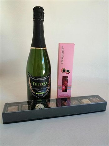 Alkoholfri champagne, chokolade & lakrids